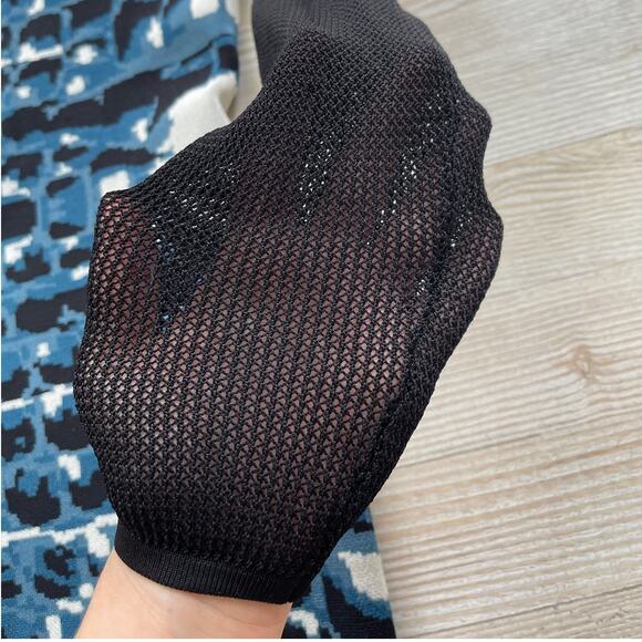 Parker Hartley Knit Long Sleeve Mini Dress | Black/Blue‎ Size Small - Picture 6 of 8